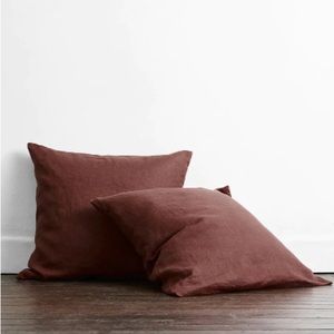 BedThreads Cacao Linen European Pillowcases (Set of Two)